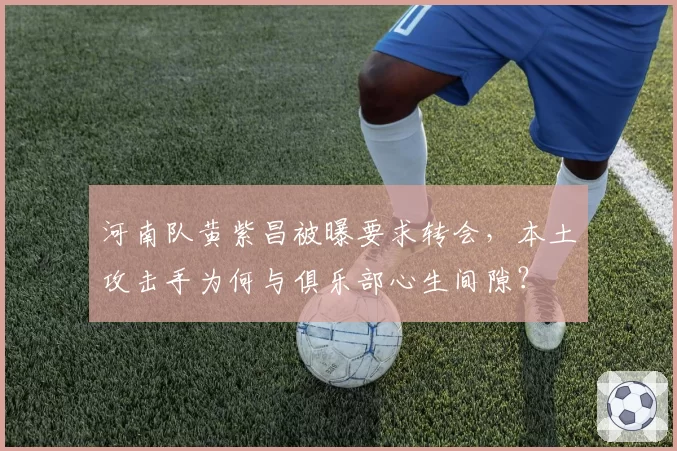 河南队黄紫昌被曝要求转会，本土攻击手为何与俱乐部心生间隙？