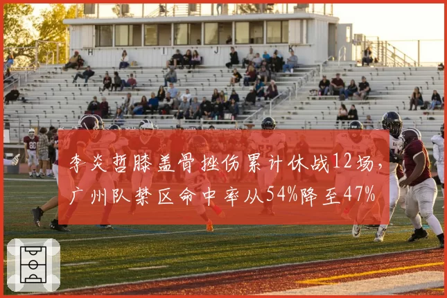 李炎哲膝盖骨挫伤累计休战12场，广州队禁区命中率从54%降至47%